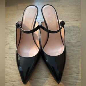 J.Crew Black Leather Heels